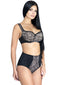5182 Eurobra (Black & Skin tone) Balconette Padded Bra With Wide Comfortable Straps