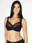 528 Eurobra (Black) Lace Half-Padded Underwire Bra